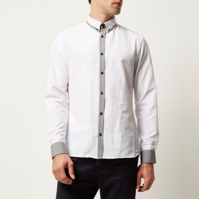 White smart slim fit shirt